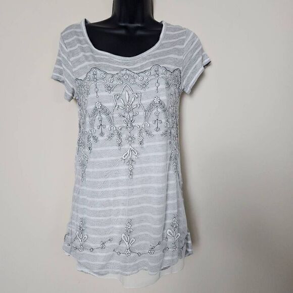 Maurices Lace Striped Tunic - Picture 1 of 8